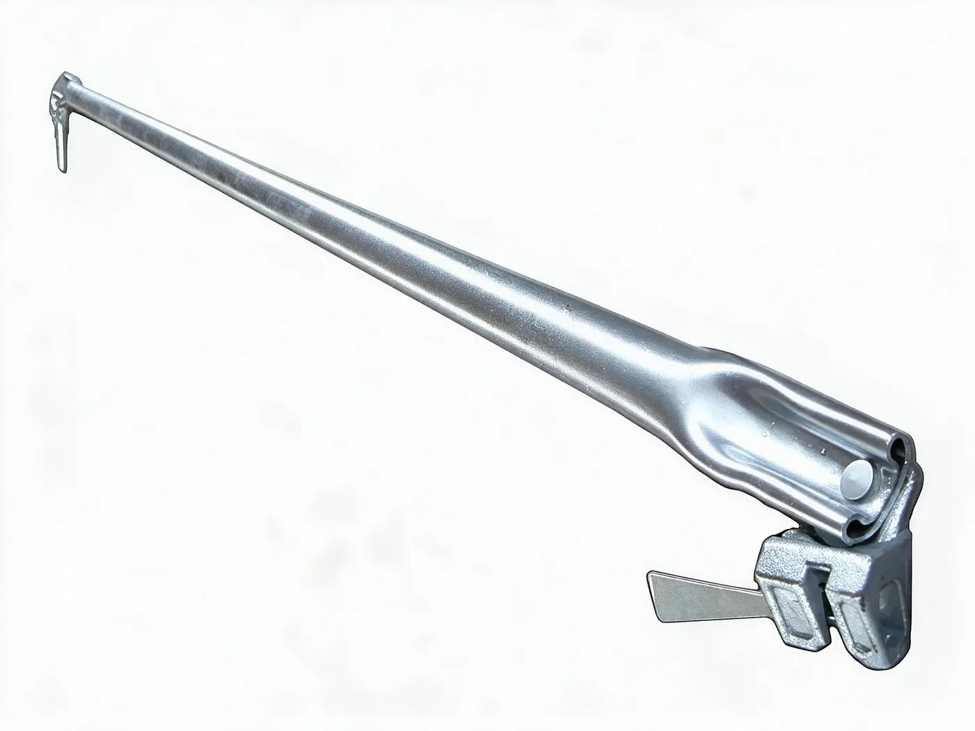 Ringlock diagonal brace with wedge head connector