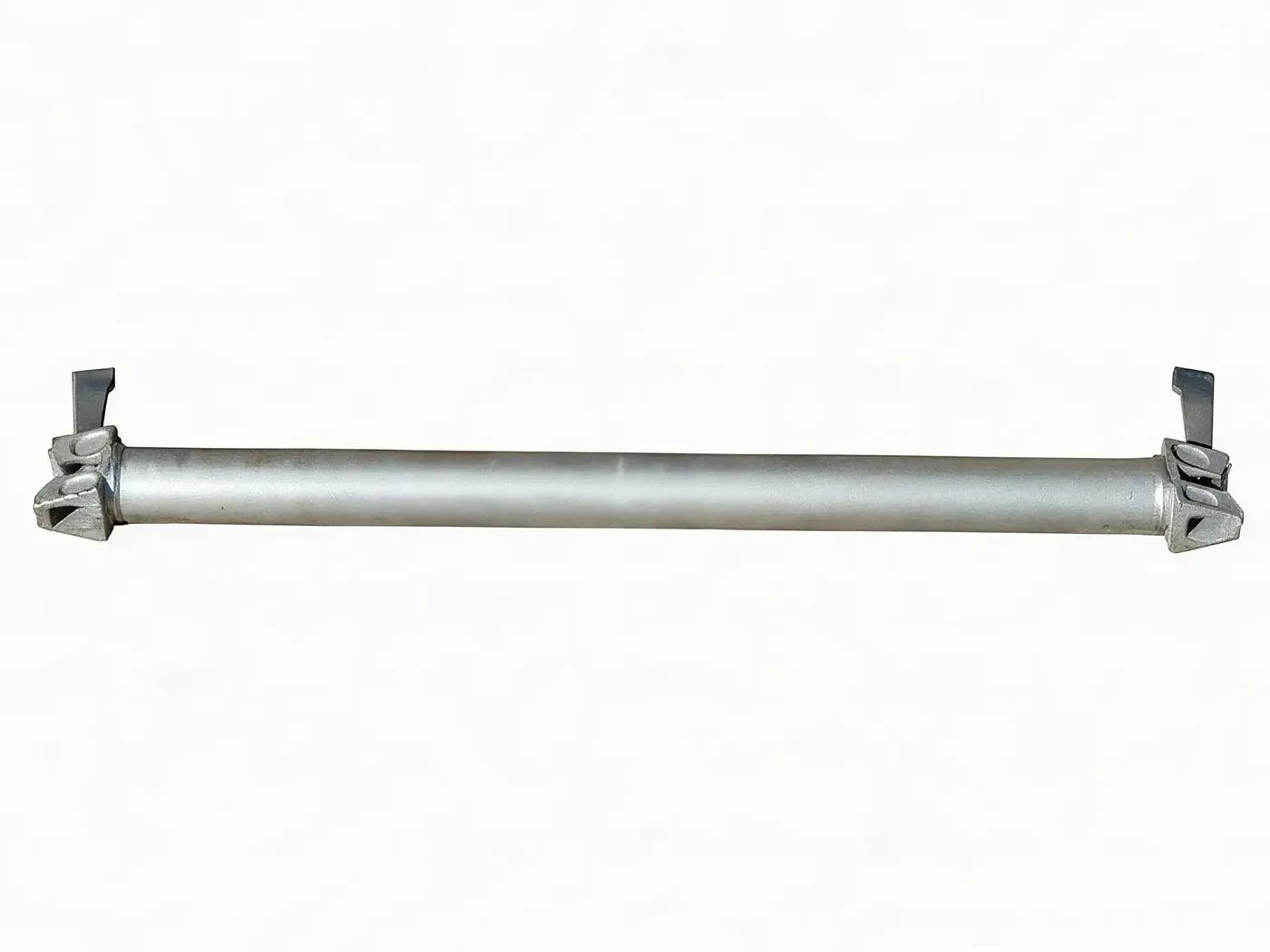 Ringlock scaffolding ledger with wedge heads, hot-dip galvanized