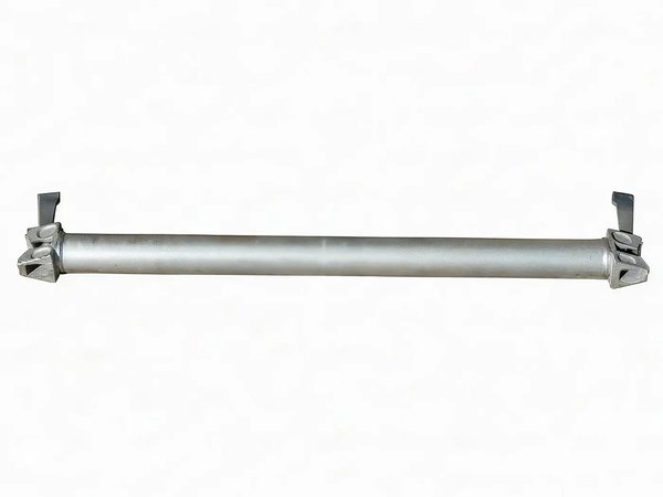 Ringlock scaffolding ledger with wedge heads, hot dip galvanized