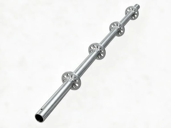 Ringlock scaffolding standard with rosettes welded every 500mm, hot dip galvanized