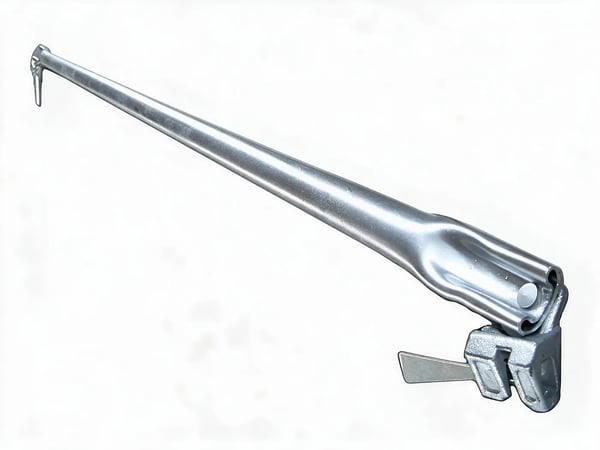 Ringlock diagonal brace with wedge head connector