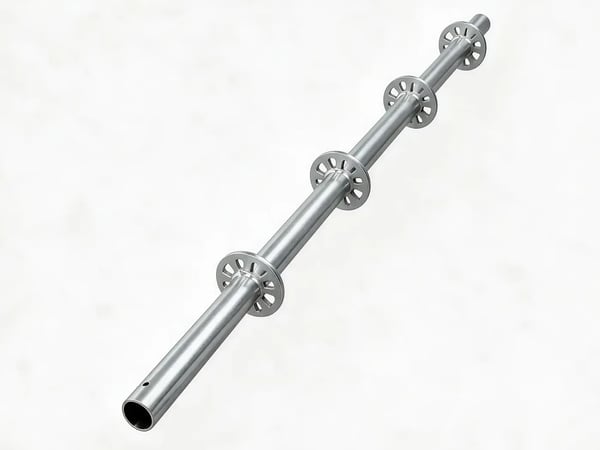 Ringlock scaffolding standard with rosettes welded every 500mm, hot dip galvanized