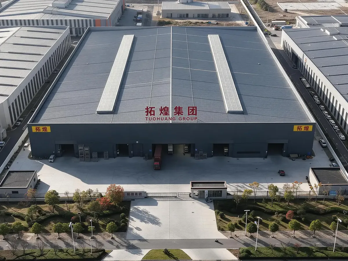 Aerial view of the LuckyScaffolding ringlock scaffolding factory in Nanjing