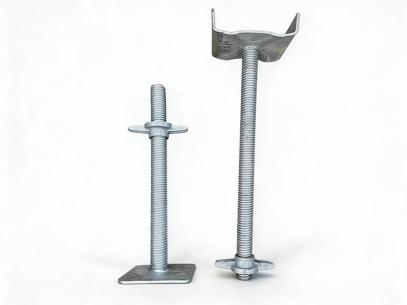 Scaffolding base jack and top jack, hot dip galvanized