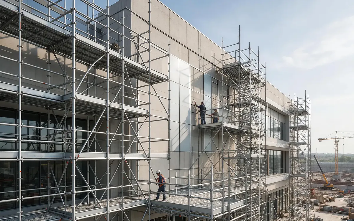 Testing ringlock scaffolding components for a metro station project