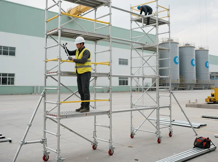 scaffolding tower Aluminum alloy scaffolding tower construction