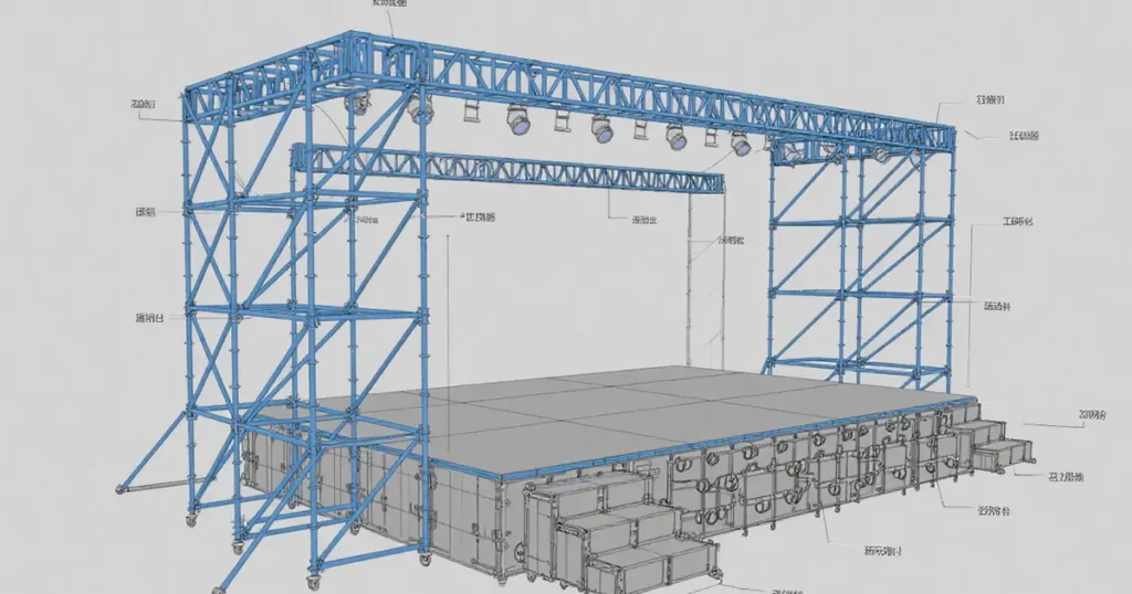 Circular Lock Scaffolding in Stage Applications Circular Lock Scaffolding in Stage Applications