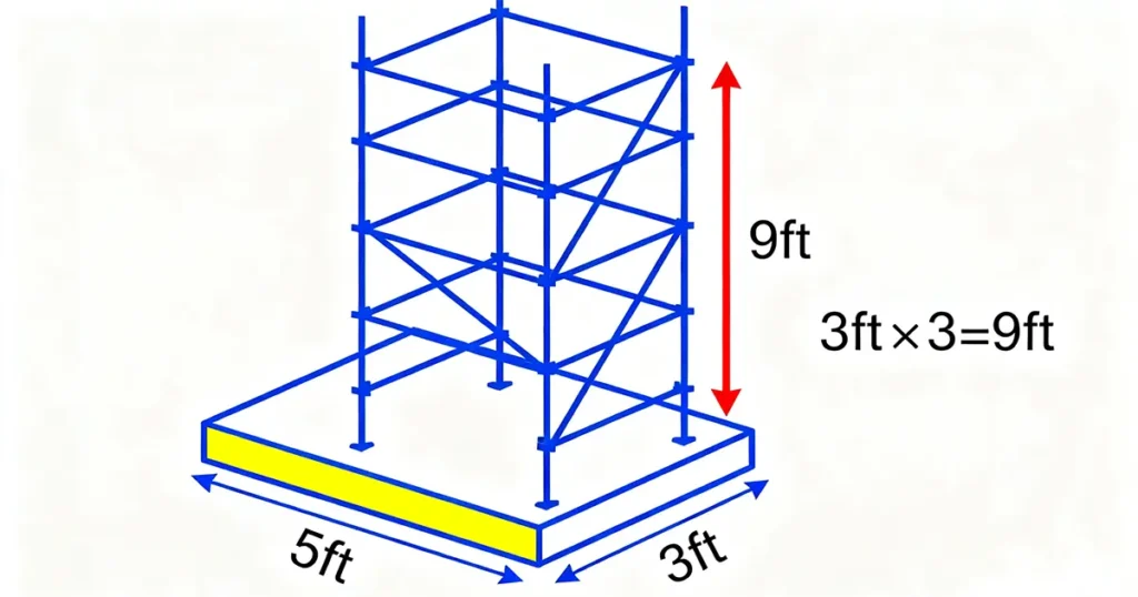 3 to 1 rule for scaffolding